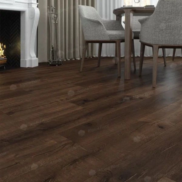 Кварц виниловое покрытие Alpine Floor Real Wood Дуб Мокка ECO 2-2 1220×183×6